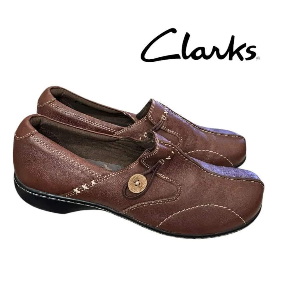 Clarks Bendables Women's Clarks 35063 Sixty Delta Split Toe Brown Loafers 11